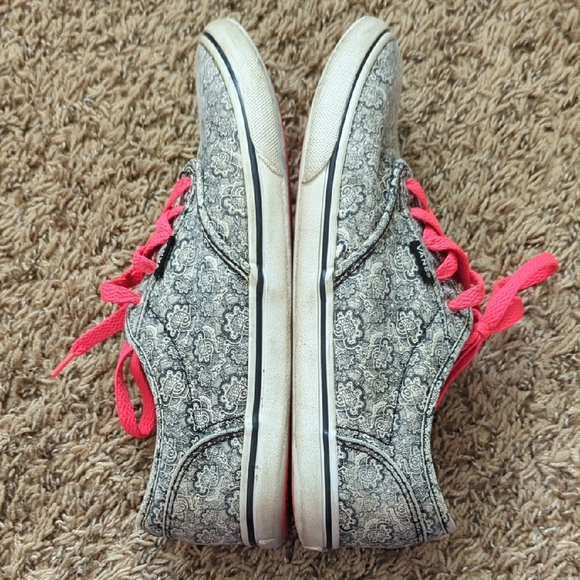 Vans Women's Floral Sneakers - Pink and Gray - Picture 5 of 9